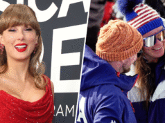 Taylor Swift parabeniza a atleta olímpica Breezy Johnson por seu envolvimento com a letra de Sweet Song O anel de noivado de Breezy Johnson.