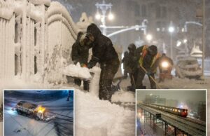 Tempestade histórica paralisa Nova York enquanto o ciclone bomba despeja mais de 33 centímetros de neve – com mais esperado Tempestade histórica paralisa Nova York enquanto o ciclone bomba despeja mais de 33 centímetros de neve – com mais esperado