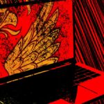 A graphic depiction of open laptop overlaying Red Square in Moscow and the logo of Russia's foreign intelligence service SVR.