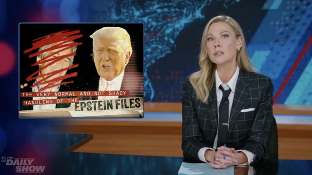The Daily Show reage ao desaparecimento de arquivos de Epstein sobre Trump
