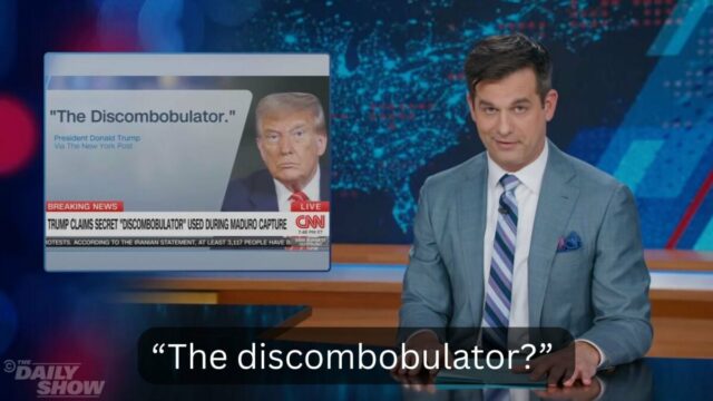 The Daily Show responde a Trump tagarelando sobre uma arma secreta dos EUA
