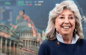 O legislador de Nevada, Titus, apresenta a Lei de Mercados Justos e Integridade Esportiva visando mercados de previsão O deputado Titus de Nevada revela projeto de lei de mercados de previsão visando pressão de supervisão de brechas esportivas. A deputada de Nevada, Dina Titus, sorrindo diante de um cenário com o Capitólio dos EUA e gráficos coloridos do mercado financeiro, ilustrando a proposta de supervisão federal dos mercados de previsão esportiva.