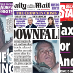 Todas as primeiras páginas dos jornais do Reino Unido no dia seguinte à prisão do ex-príncipe