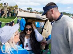 Travis Kelce acerta um torcedor na cabeça com uma bola de golfe durante o Pebble Beach Pro-Am – novamente Travis Kelce acerta um torcedor na cabeça com uma bola de golfe durante o Pebble Beach Pro-Am – novamente