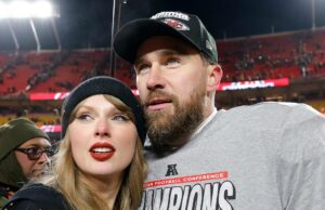 Travis Kelce brinca que ganhou peso depois de comer massa fermentada de Taylor Swift Travis Kelce diz que gosta de cozinhar com Taylor Swift e se faz de tímido sobre o que eles fazem
