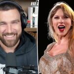 Travis Kelce faz referência atrevida à letra atrevida de Taylor Swift no cartão de Dia dos Namorados para podcast