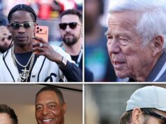 Travis Scott, Billie Joe Armstrong e mais celebridades embalam o Super Bowl LX Jay-Z-e-Blue-Ivy-Carter-sub-getty-1