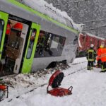 Trem descarrila na Suíça, ferindo cinco pessoas em meio a avalanches nos Alpes