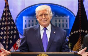 Trump ainda poderá impor tarifas após a decisão da Suprema Corte? Membros da Suprema Corte sentam-se para um novo retrato de grupo no prédio da Suprema Corte i