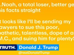 Trump ameaça processar apresentador do Grammy Trump ameaça processar apresentador do Grammy