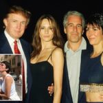 Donald e Melania Trump com os criminosos sexuais condenados Jeffrey Epstein e Ghislaine Maxwell.