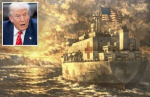 Trump envia navio-hospital para a Groenlândia – depois que a Dinamarca ajudou a evacuar um marinheiro da Marinha dos EUA do submarino Donald Trump fala à mídia após assinar um projeto de lei de financiamento no Salão Oval.