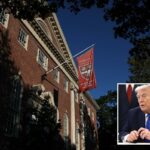 O presidente Trump disse que seu governo está pedindo US$ 1 bilhão em indenização da Universidade de Harvard.