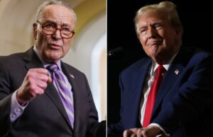 Trump promete financiamento a Schumer para projeto de túnel em Nova York – se Penn Station e Dulles Airport forem renomeados em sua homenagem Viajantes no Moynihan Train Hall na Penn Station em Nova York em 23 de janeiro. - Adam Gray/Bloomberg/Getty Images/Arquivo