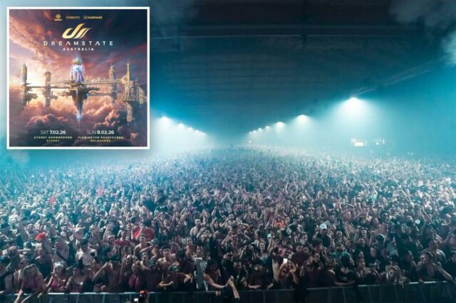 Multidão no festival de música Dreamstate.