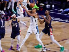 Victor Wembanyama ‘deu o tom’ para o novo formato do NBA All-Star Game que finalmente entregou: ‘Está de volta’ Victor Wembanyama, Jalen Brunson e Kevin Durant disputam um rebote durante o 75º jogo All-Star da NBA.