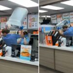 Vídeo viral mostra funcionários do Texas Whataburger espancando um cliente indisciplinado com uma lata de lixo e uma cesta de frituras após um suposto ataque de bêbado