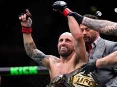 Volkanovski vence defesa de título dos penas contra Lopes no UFC 325 Alexander Volkanovski e Diego Lopes em ação.