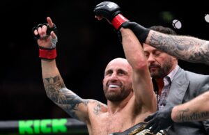 Volkanovski vence defesa de título dos penas contra Lopes no UFC 325 Alexander Volkanovski e Diego Lopes em ação.