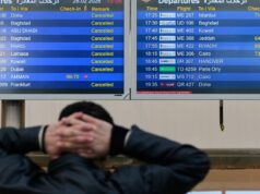 Voos cancelados de e para o Oriente Médio e Austrália em meio ao caos das viagens Aeroporto Internacional Rafik Hariri de Beirute em Beirute, Líbano