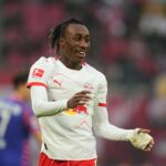 Yan Diomande, do RB Leipizig, em ação