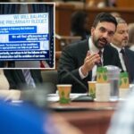 Prefeito da cidade de Nova York, Zohran Mamdanni, testemunhando na audiência conjunta do orçamento legislativo de 2026.