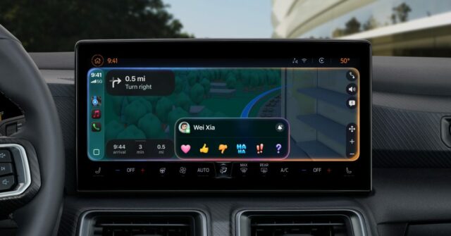 CarPlay iOS 26 tapbacks Mensagens