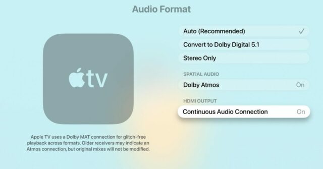tvOS 26.4 adiciona nova ‘Conexão de Áudio Contínua’ na Apple TV
