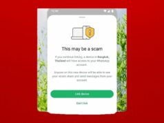 11 milhões de contas fraudulentas do Facebook e Instagram eliminadas, novos alertas lançados 11 milhões de contas fraudulentas do Facebook e Instagram eliminadas, novos alertas lançados | Captura de tela do alerta do WhatsApp mostrada