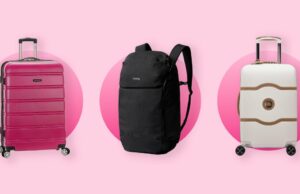 17 itens essenciais para viagens com desconto antes da grande promoção de primavera da Amazon Uma mulher bonita e feliz está andando pelas ruas de Barcelona e aproveitando um belo dia de outono na cidade grande.