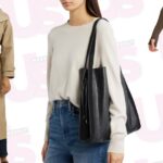 jeans, suéter, tênis e brincos da Nordstrom