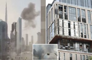 Centro Financeiro Internacional em Dubai atingido por drone kamikaze Centro Financeiro Internacional em Dubai atingido por drone kamikaze