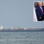 O petroleiro Sea Horse, com bandeira de Hong Kong, permanece fundeado na costa de Puerto Cabello, Venezuela, em 29 de março de 2026. O Sea Horse, que supostamente transportava diesel russo para Cuba, foi redirecionado para a Venezuela no início da semana.