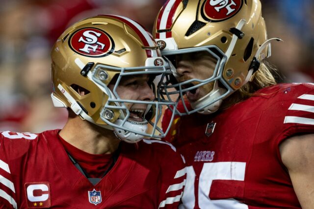 brock purdy and george kittle 49ers