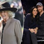 A Rainha Camilla disse à amiga Meghan Markle que 'fez uma lavagem cerebral' em Harry em meio a uma rivalidade com a família real, afirma um novo livro