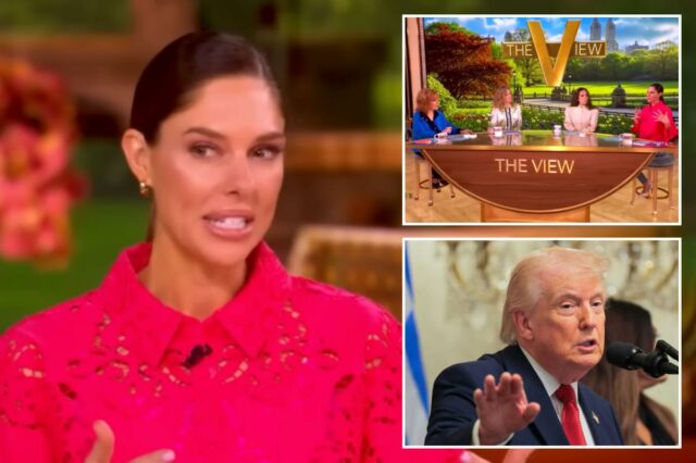 A apresentadora convidada de 'The View', Abby Huntsman, pede aos democratas que parem de ficar obcecados por Trump
