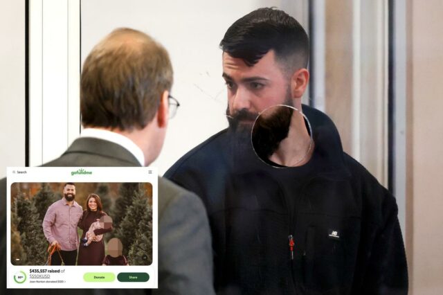 O policial de Boston, Nicholas O'Malley, à direita, fala com seu advogado durante sua acusação no Tribunal Municipal de Roxbury, em Boston, na quinta-feira, 19 de março de 2026, por acusações de homicídio culposo no tiroteio fatal de Stephenson King. 