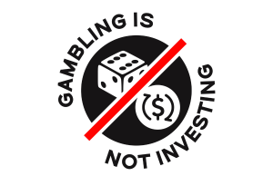 A coalizão Gambling Is Not Investing desafia os mercados de previsão sobre a proteção do consumidor nas apostas esportivas A coalizão Gambling Is Not Investing desafia os mercados de previsão em relação à proteção do consumidor nas apostas esportivas. Logotipo circular em preto e branco onde se lê “Jogar não é investir” na borda, com um dado e um símbolo de dólar dentro riscado por uma barra diagonal vermelha.
