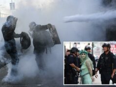 A escala da carnificina no protesto ‘No Kings’ em Los Angeles foi revelada – como revelou o passado sinistro da ‘senhora da Estátua da Liberdade’ A escala da carnificina no protesto 'No Kings' em Los Angeles foi revelada - como revelou o passado sinistro da 'senhora da Estátua da Liberdade'