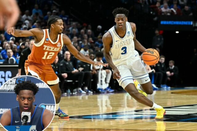 A escolha número 1 projetada, AJ Dybantsa, fala sobre o projeto de decisão da NBA após a saída da BYU do March Madness
