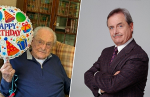 A estrela de ‘Boy Meets World’ William Daniels comemora 99º aniversário com a família William Daniels e sua esposa, Bonnie.