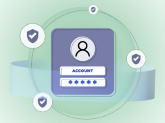 A etapa simples que dei para finalmente proteger minhas contas online Ilustração de alguns escudos com o logotipo do Google, cadeado, senha e ícones de configurações