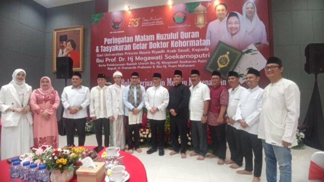 A habilidade de estadista de Megawati foi amplamente revelada no evento PDIP Nuzulul Quran Bamusi
