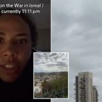 A jogadora de basquete feminino dos EUA, Destiny Littleton, em Israel, compartilha pânico nas imagens do contra-ataque iraniano a Jerusalém