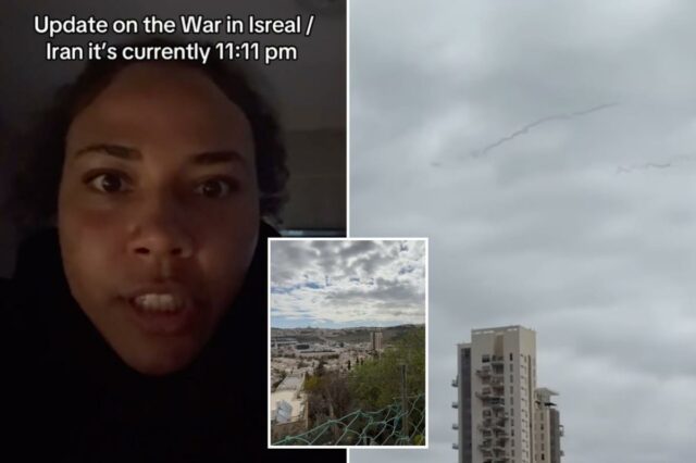 A jogadora de basquete feminino dos EUA, Destiny Littleton, em Israel, compartilha pânico nas imagens do contra-ataque iraniano a Jerusalém
