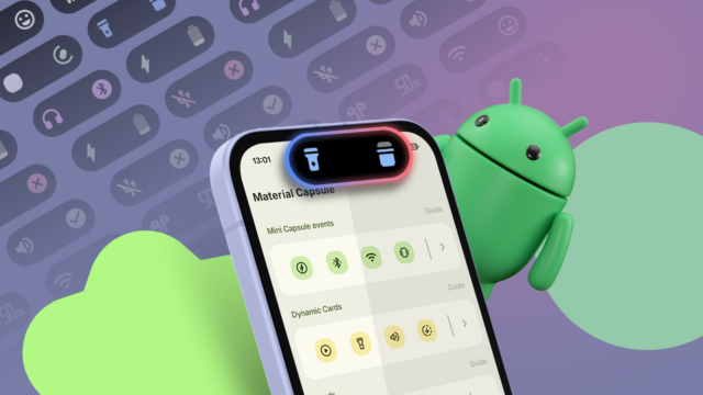 Vários telefones Google Pixel mostrados na frente e atrás, exibindo vários temas de cores e interfaces.