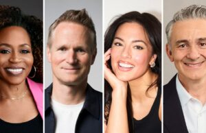 A presidente da NBCU Television, Pearlena Igbokwe, e o vice-presidente de serviços da Apple, Oliver Schusser, participam do Variety’s Entertainment Marketing Summit A presidente da NBCU Television, Pearlena Igbokwe, e o vice-presidente de serviços da Apple, Oliver Schusser, participam do Variety's Entertainment Marketing Summit