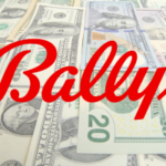 O crescimento da Bally no segundo trimestre de 2025 alimenta a ousada transformação 'Bally's 2.0'. Bally's Q4 2025. Logotipo da Red Bally sobre fundo de dólares.