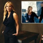 A atriz Sarah Michelle Gellar posando para um retrato.