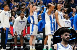 A tendência preocupante de Duke só piorou após a derrota historicamente brutal da Elite Oito para UConn Os jogadores do Duke reagem à derrota para o UConn na Elite Eight do torneio de basquete universitário da NCAA, domingo, 29 de março de 2026.